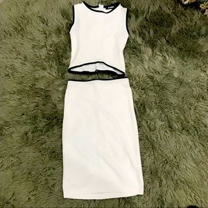 Crop top abs pencil skit combo